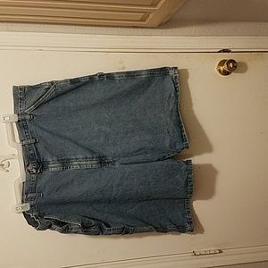 Wrangled Jean Shorts